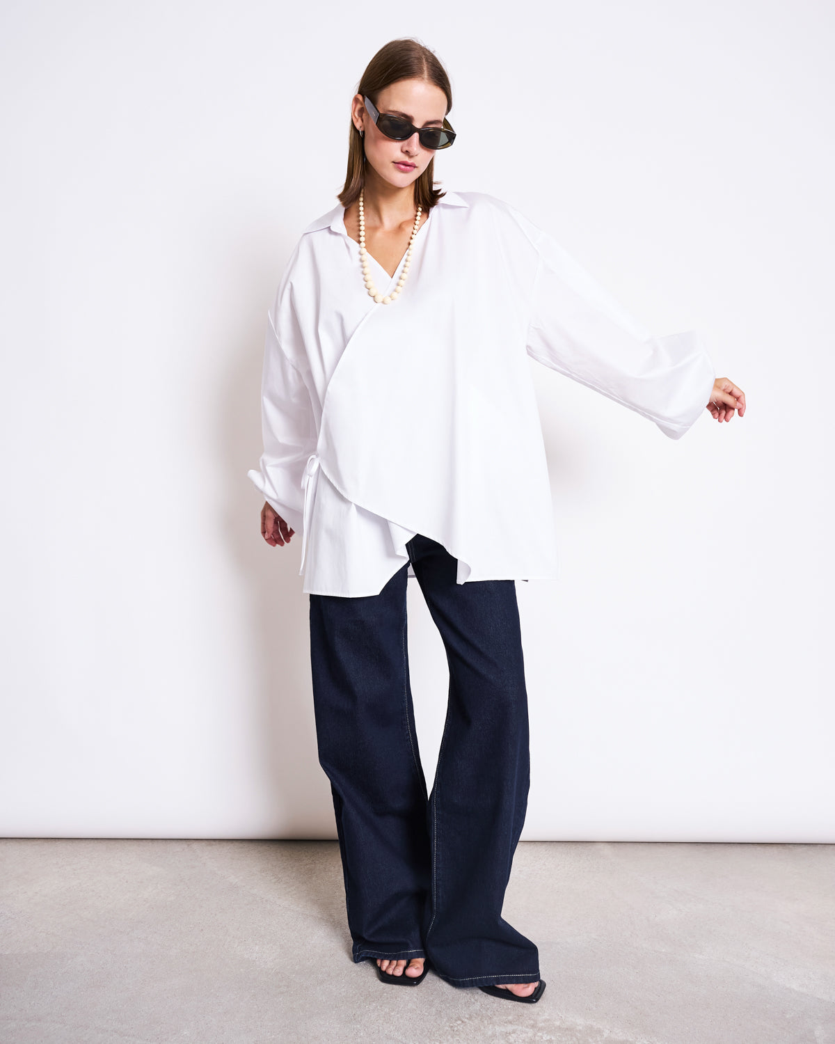 PUFFY WRAP BLOUSE AQUILIA WHITE – JAN 'N JUNE