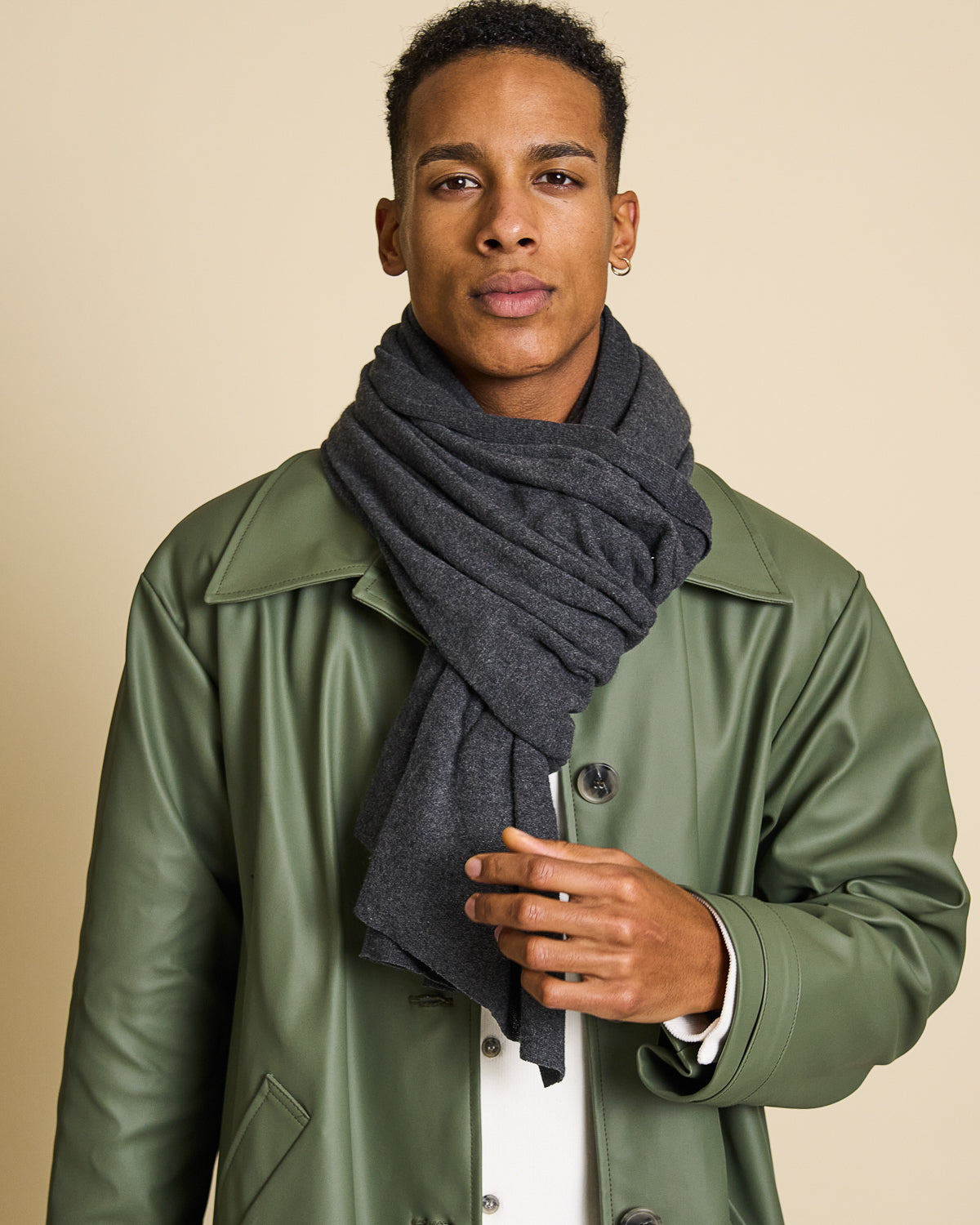 Dark grey scarf sales
