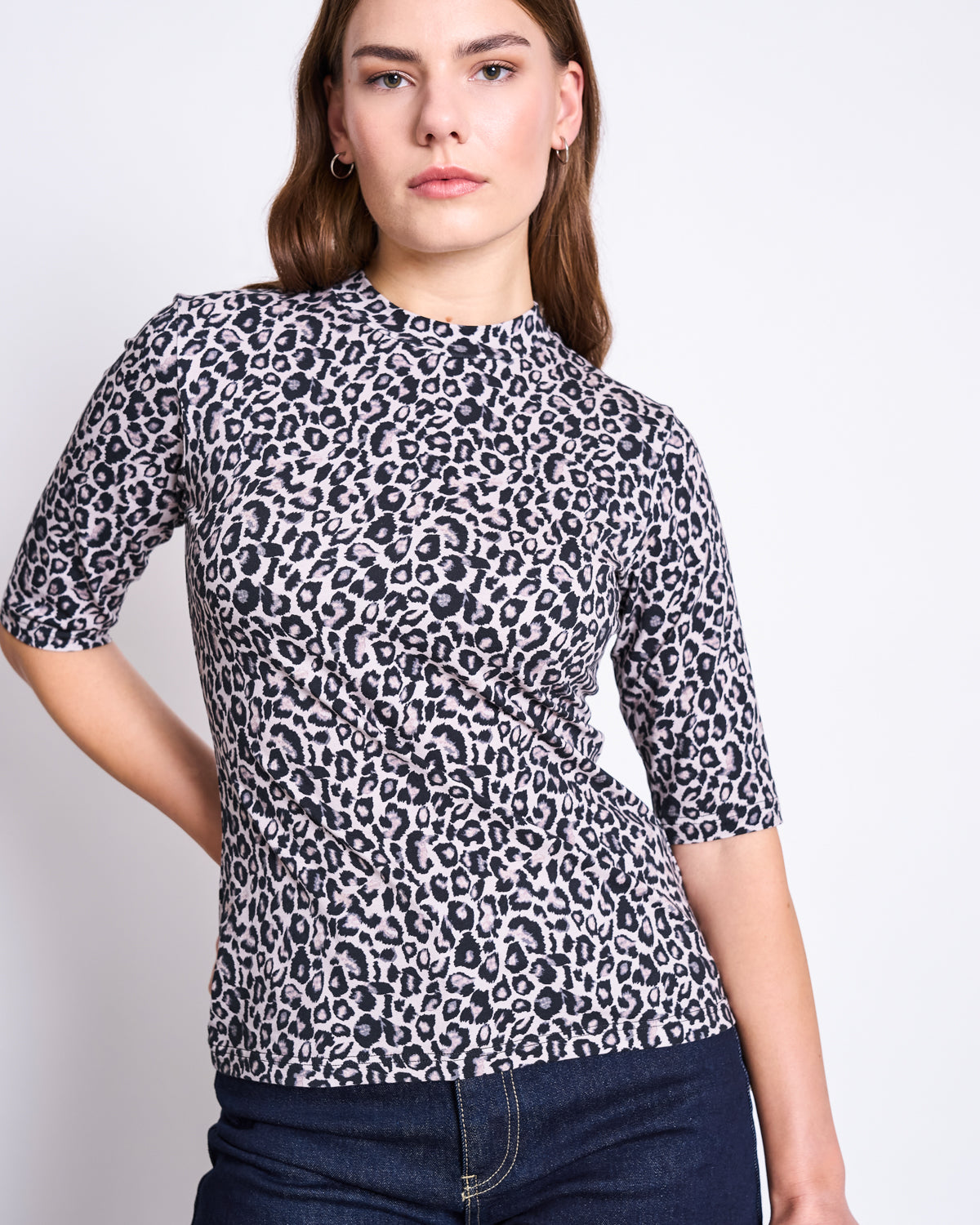 ORGANIC COTTON T-SHIRT NINA LEO PRINT GOTS
