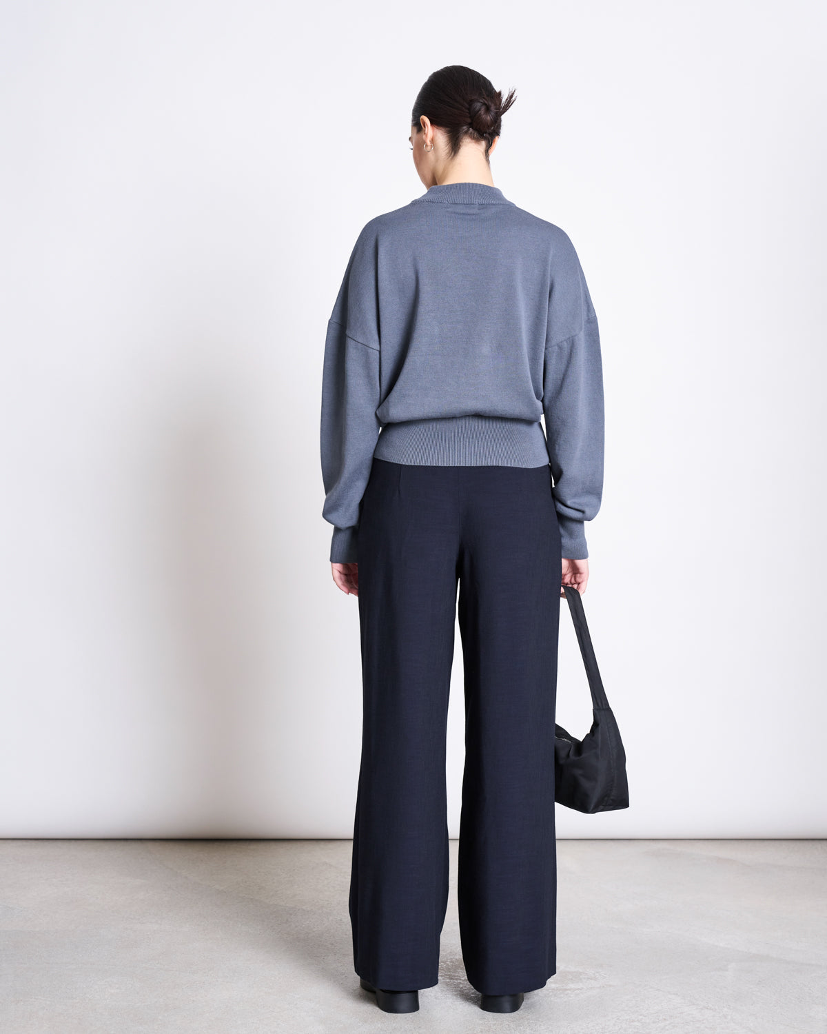 PLEATED WIDE PANTS NIVA NIGHTFALL