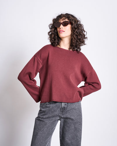 LIGHT KNIT JUMPER WILLIAMSBURG INTENSE RUST GOTS