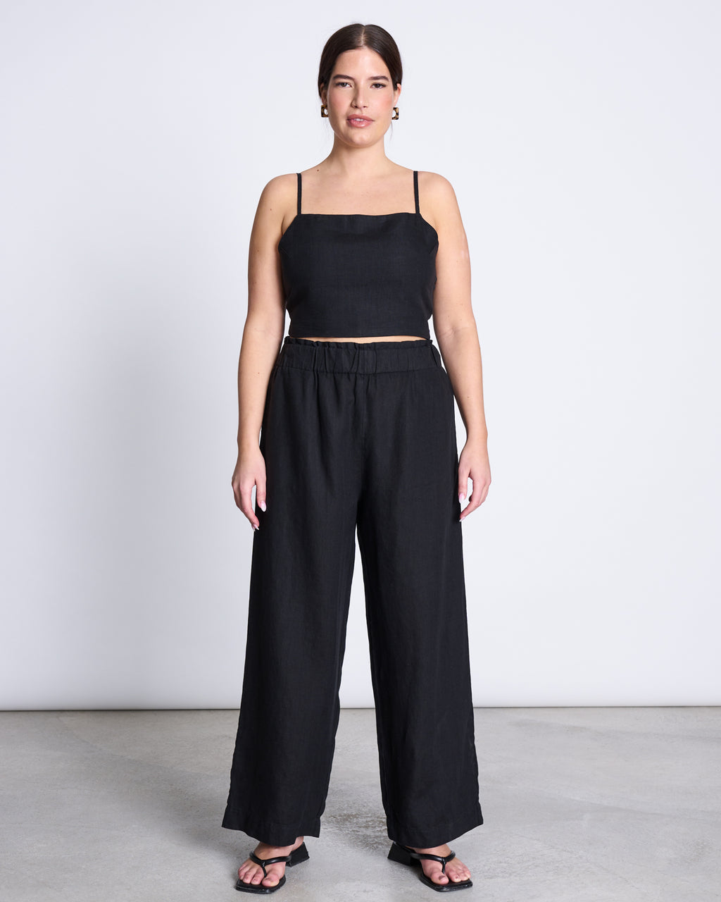 LINEN PANTS BEVEREN BLACK Ankle length Pants jan-n-june 9