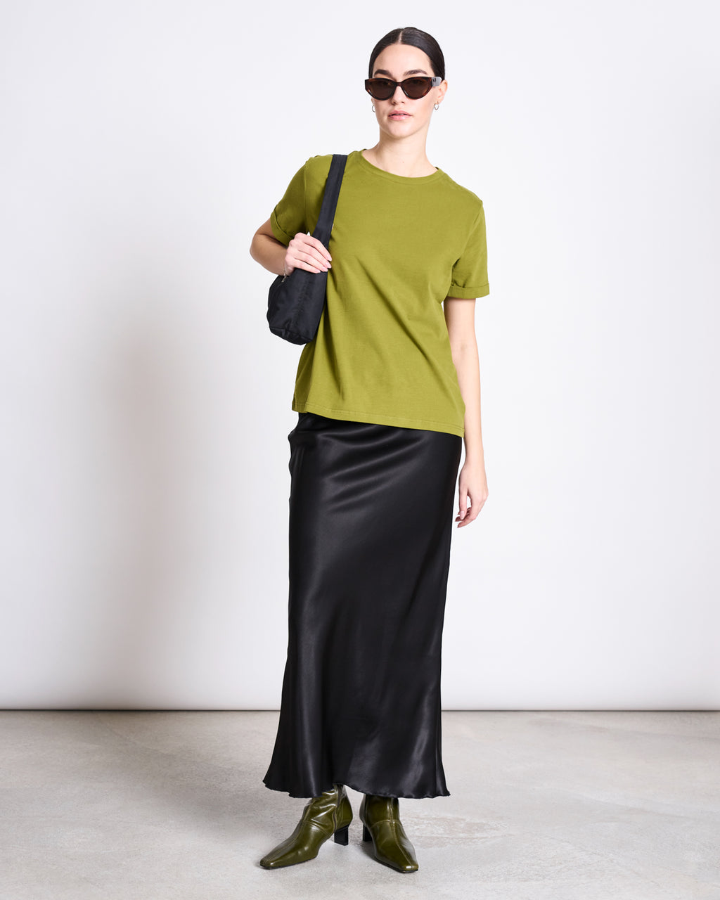 BRUSHED T-SHIRT BOY WOODY OLIVE GOTS