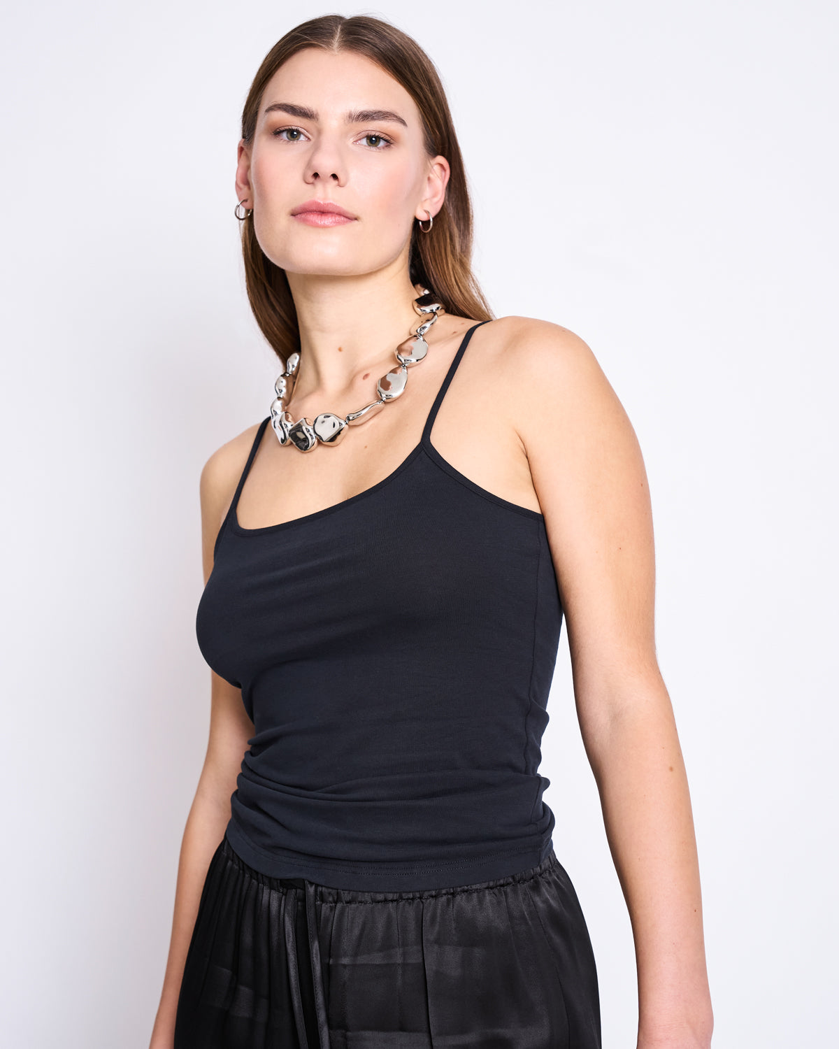 SPAGHETTI TOP CAPA BLACK GOTS