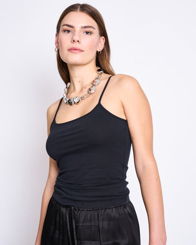 SPAGHETTI TOP CAPA BLACK GOTS