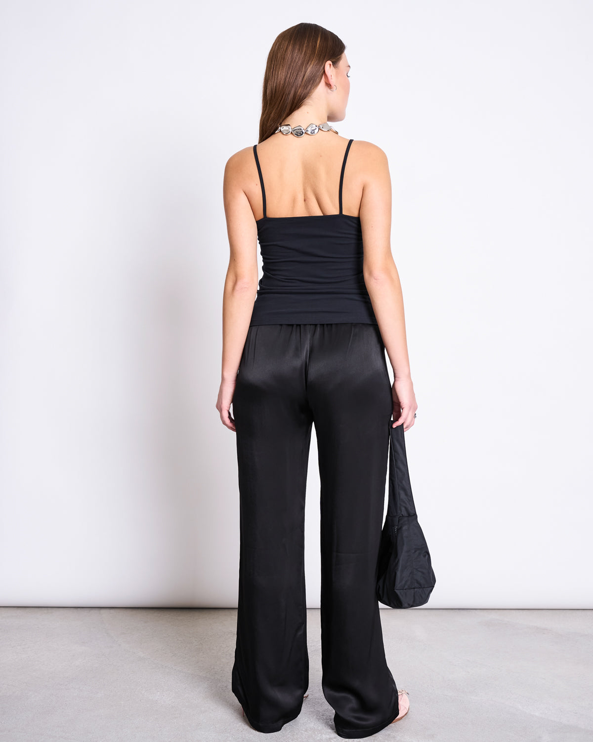 SPAGHETTI TOP CAPA BLACK GOTS