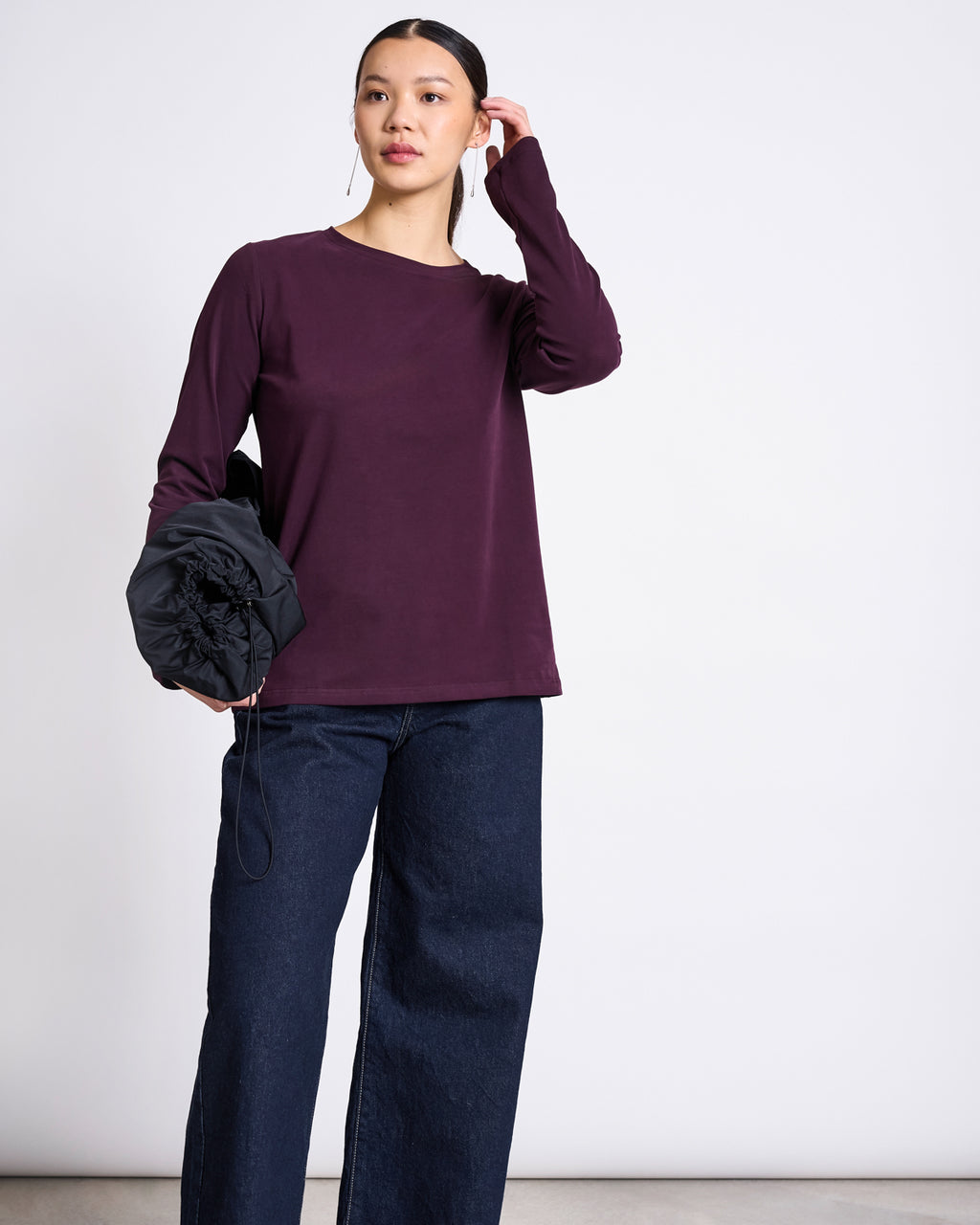 BRUSHED LONGSLEEVE BOY CHERRY LACQUER GOTS Longsleeve jan-n-june 3