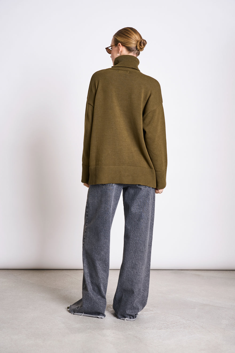 TURTLENECK MUA WOODY OLIVE GOTS