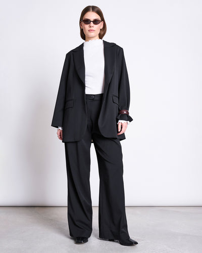 WIDE PANTS GIZA BLACK