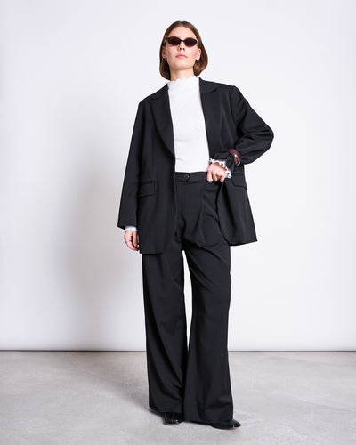 WIDE PANTS GIZA BLACK