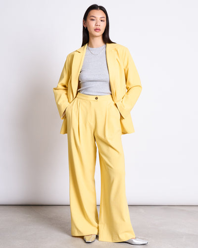 PLEATED WIDE PANTS NIVA BUTTERCUP