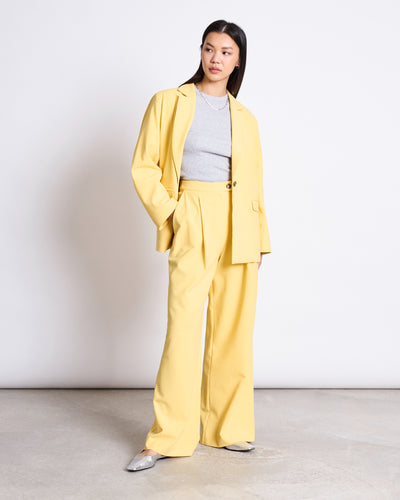 PLEATED WIDE PANTS NIVA BUTTERCUP