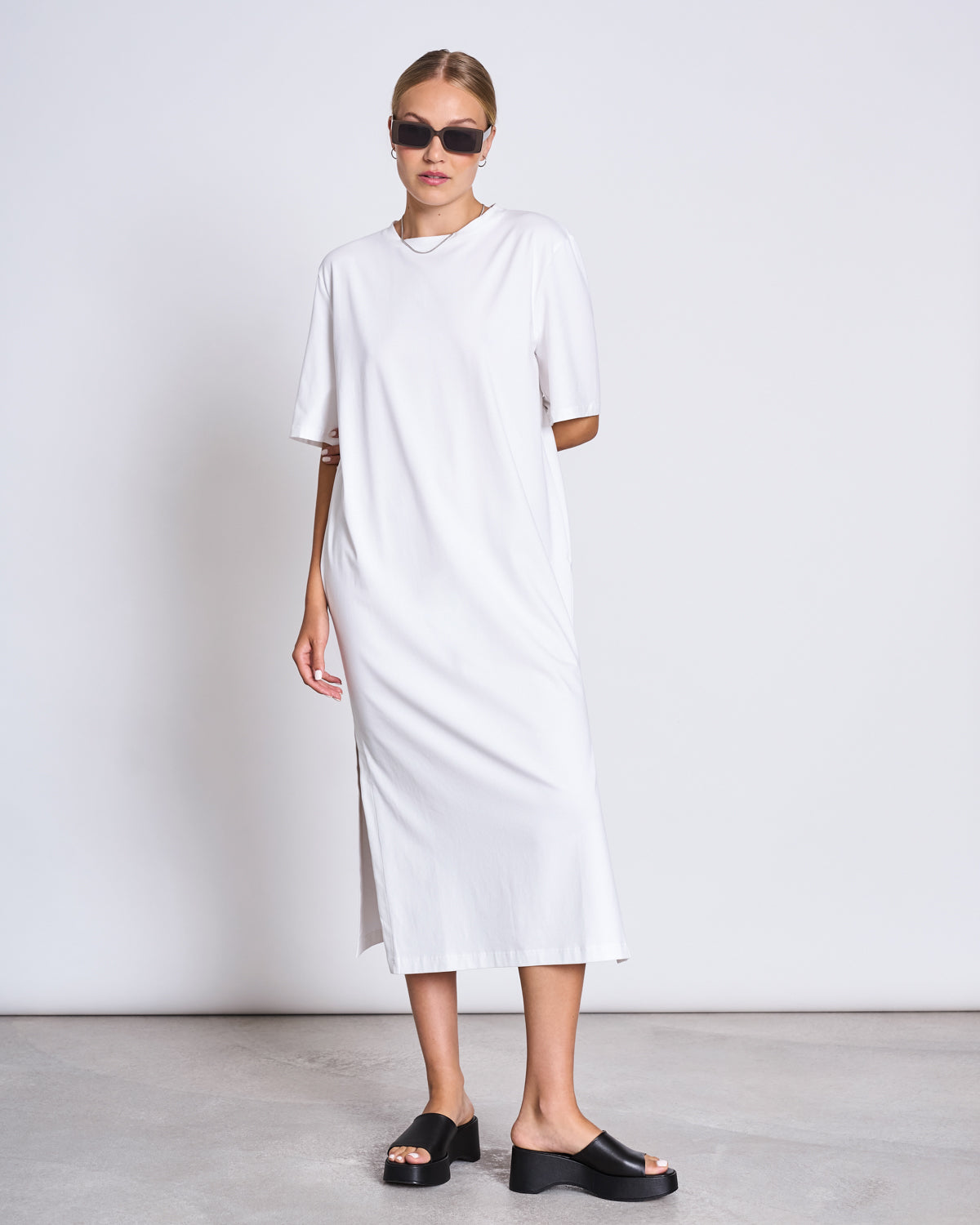 SHIRT DRESS CROVIE WHITE GOTS