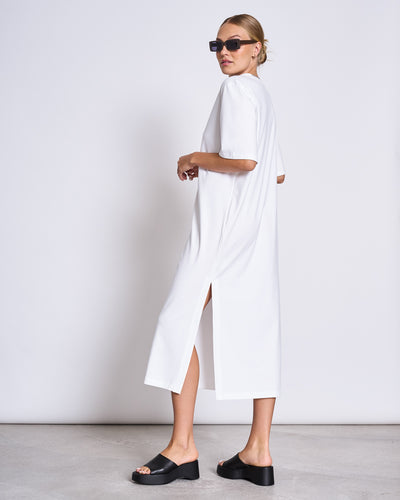 SHIRT DRESS CROVIE WHITE GOTS