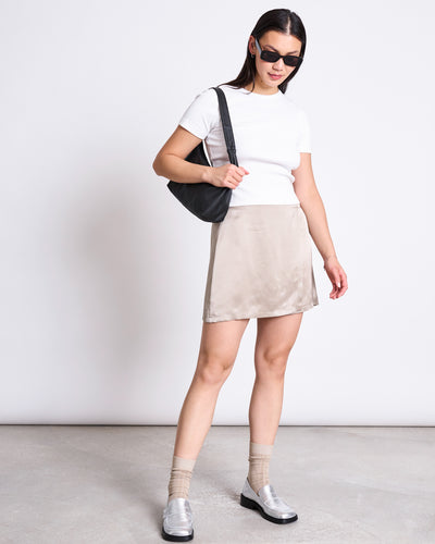 MINI SKIRT FILIO SILVER GREY