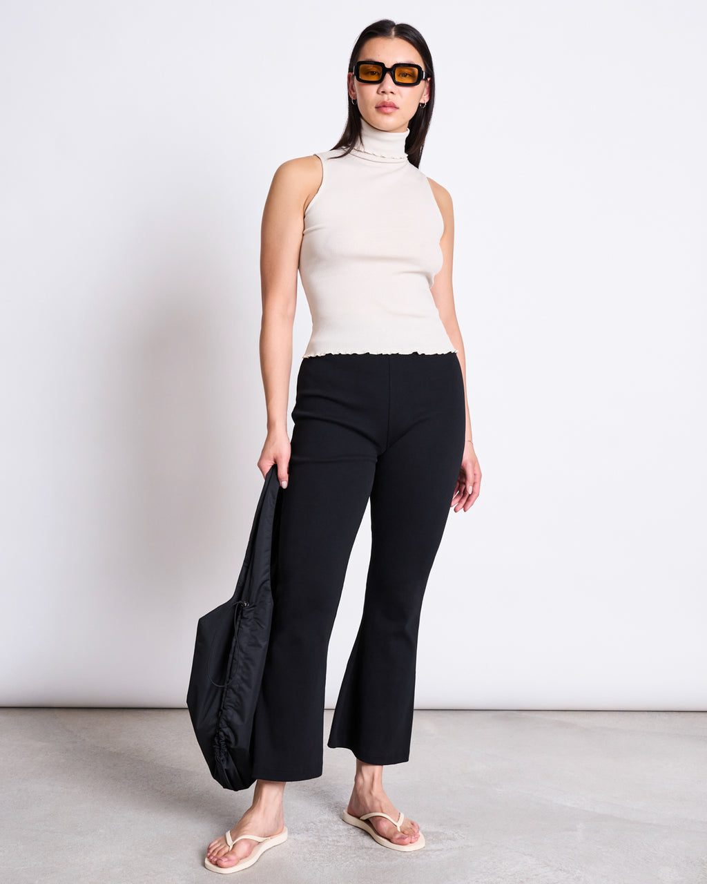 HIGH NECK RIB TOP HAV IVORY GOTS Tops jan-n-june 1