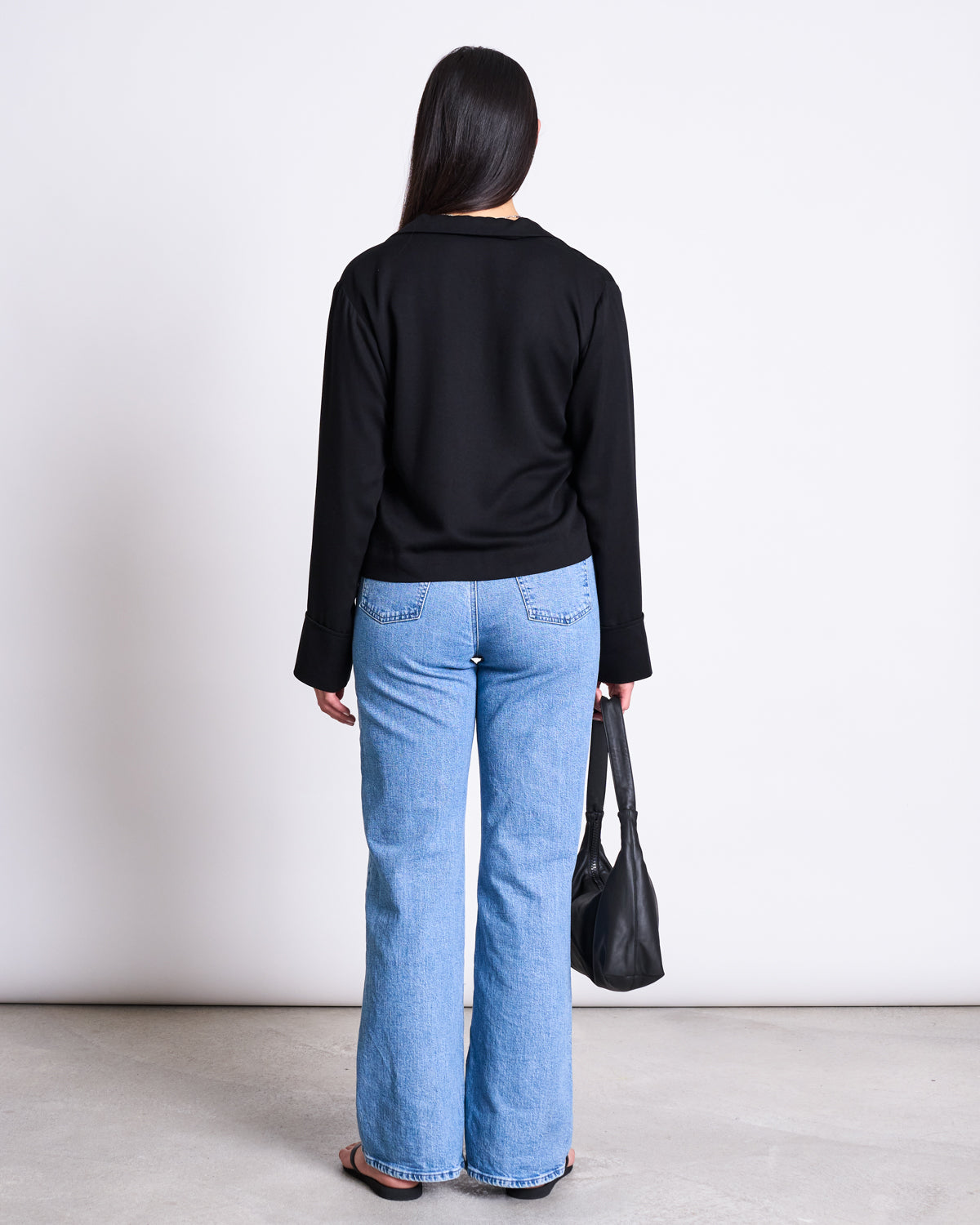 SLITTED WIDE LEG JEANS SELENE LIGHT BLUE