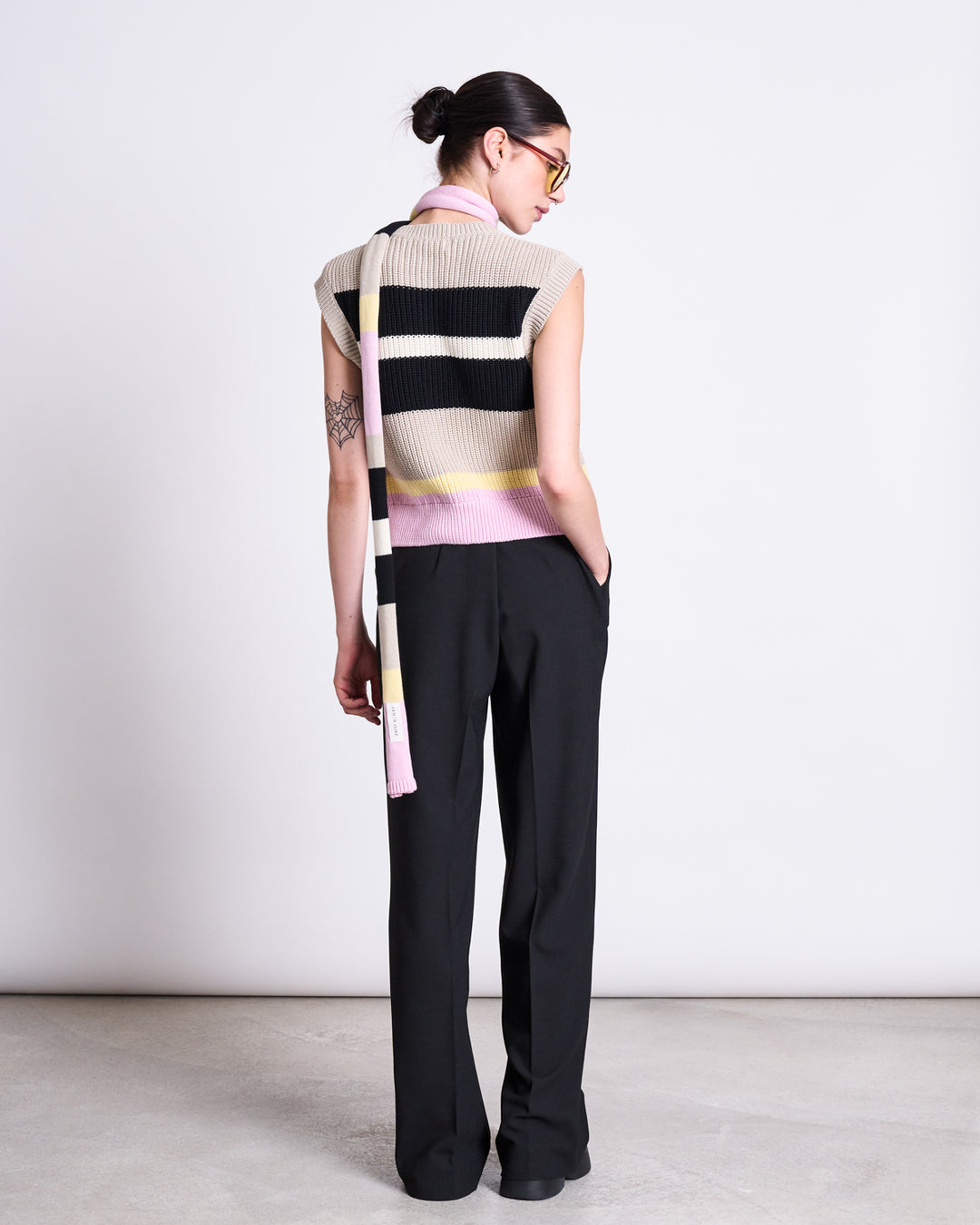 【国内在庫】 STRIPED JUNE 'N JAN – GOTS MULTICOLOR FRI VEST トップス