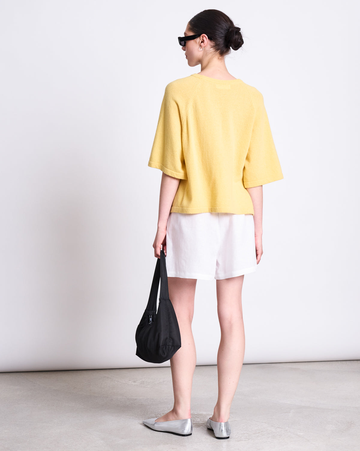 REC. WOOL KNIT T-SHIRT FRYD BUTTERCUP