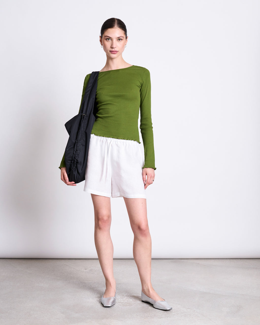 MINIRIB LONGSLEEVE AVERSA WOODY OLIVE GOTS Longsleeves jan-n-june 4