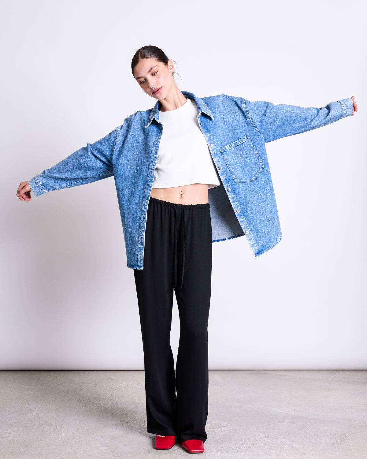 DENIM SHIRT SOLACE LIGHT BLUE
