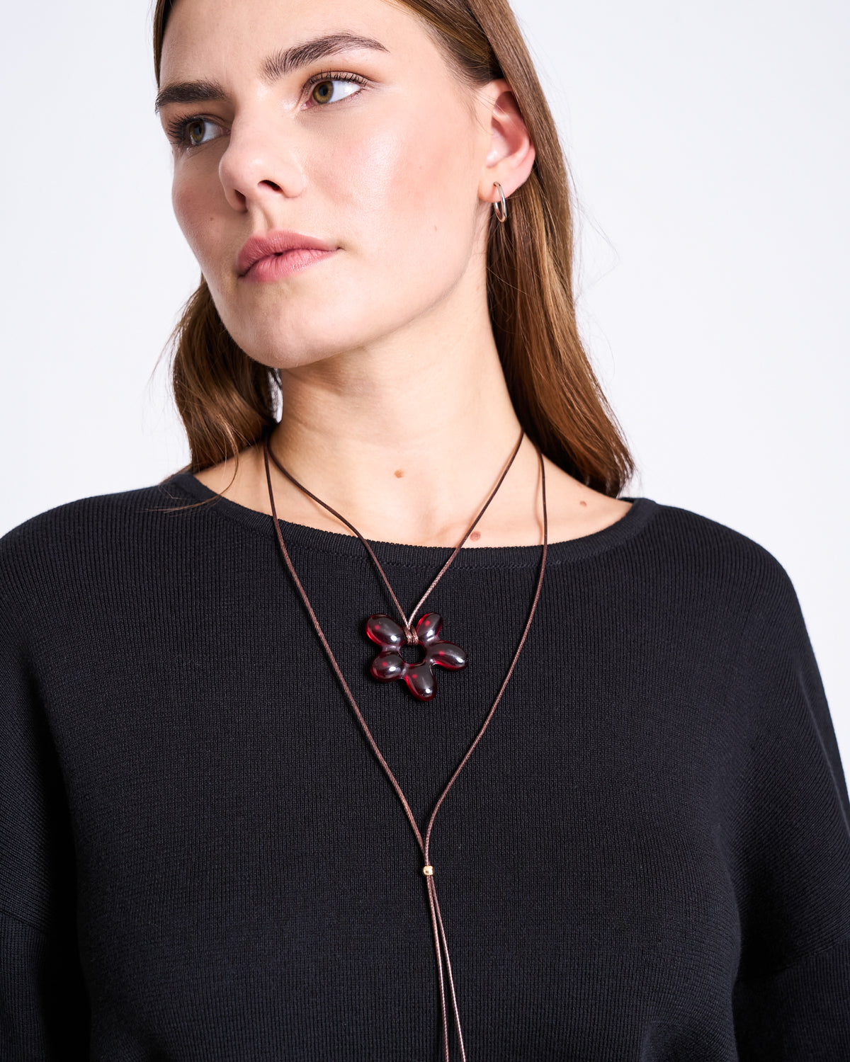 LIGHT KNIT JUMPER WILLIAMSBURG BLACK GOTS