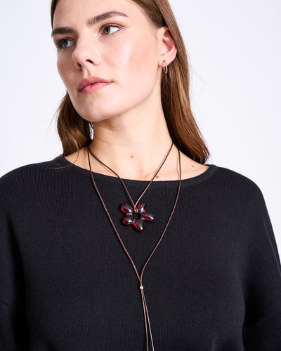 LIGHT KNIT JUMPER WILLIAMSBURG BLACK GOTS