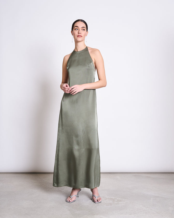 enrica CS SATIN HAND DYEING DRESS シルク込 enrica CS SATIN HAND DYEING DRESS シルク込