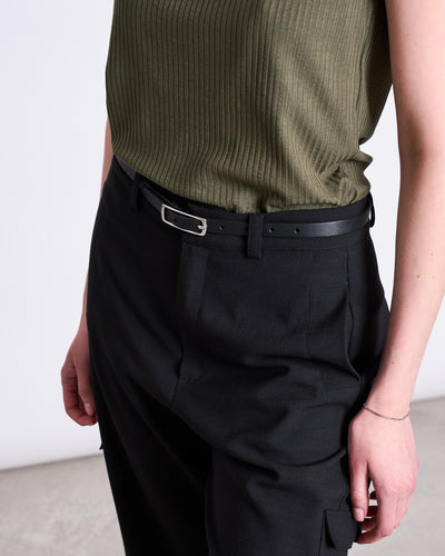 THIN BELT NYBY BLACK SILVER
