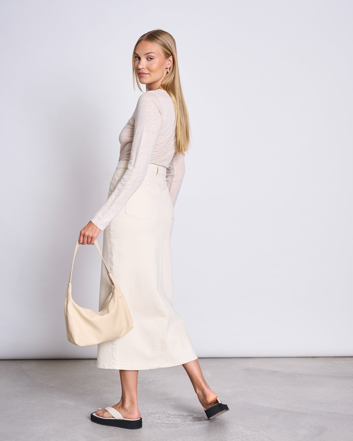 DENIM SKIRT LUCE ECRU – JAN 'N JUNE DENIM SKIRT LUCE ECRU – JAN 'N JUNE