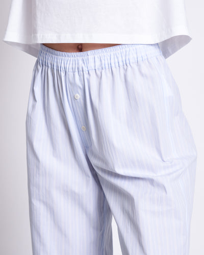 COTTON PANTS SOBY BLUE WHITE STRIPED GOTS