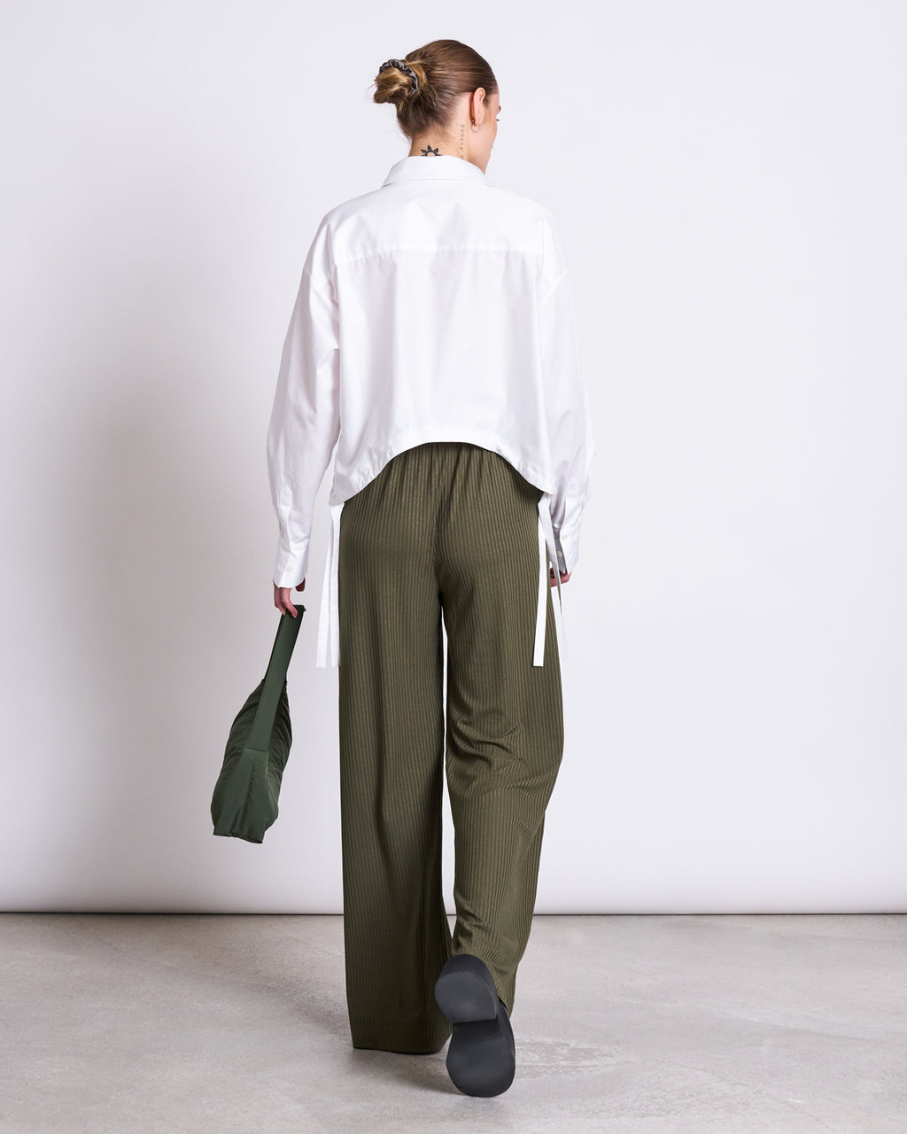 TENCEL™ LYOCELL RIB PANTS SMILLA DARK OLIVE Pants jan-n-june 4
