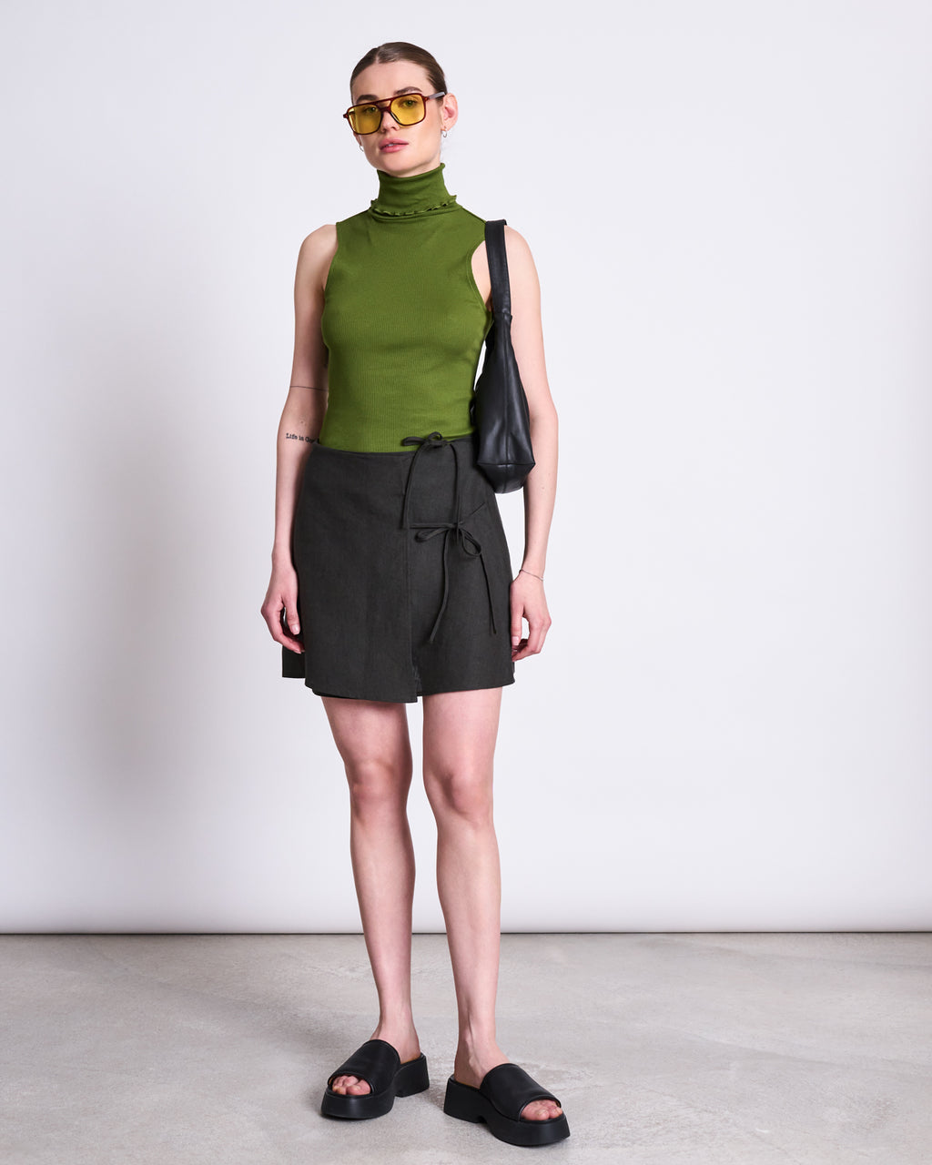 HIGH NECK RIB TOP HAV WOODY OLIVE GOTS Tops jan-n-june 4