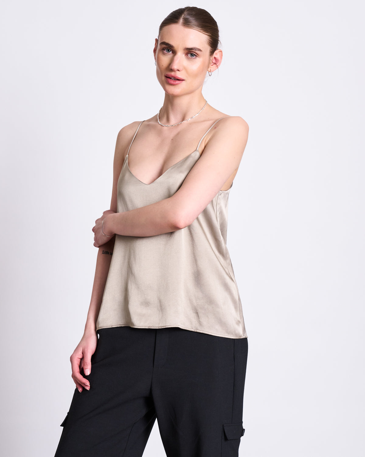 SLIP TOP MAUD SILVER GREY