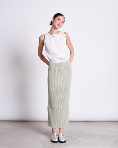 MIDI KNIT SKIRT EBBA VINTAGE LACE GOTS