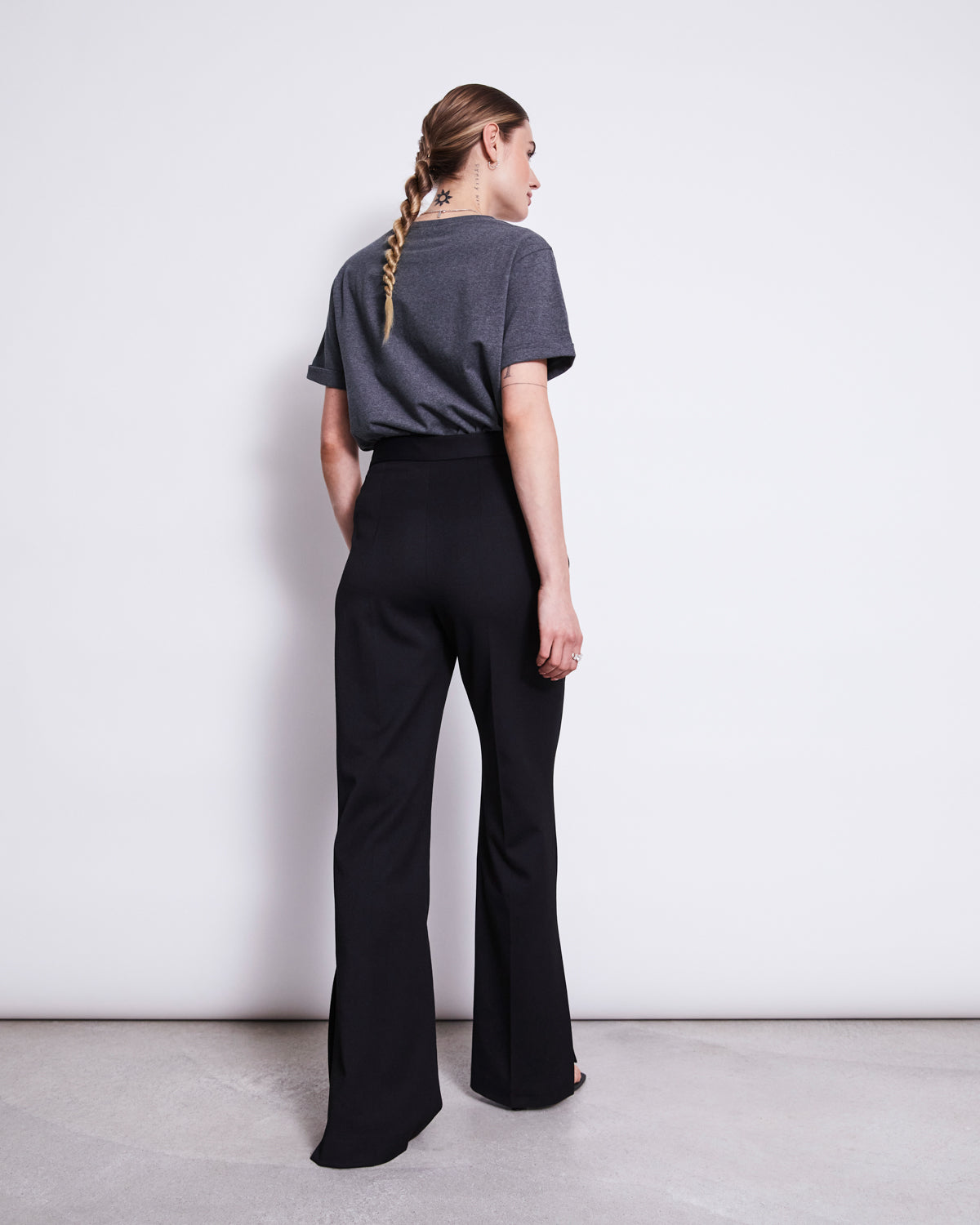 SLIT PANTS DOURO BLACK Wide Pants jan-n-june 10
