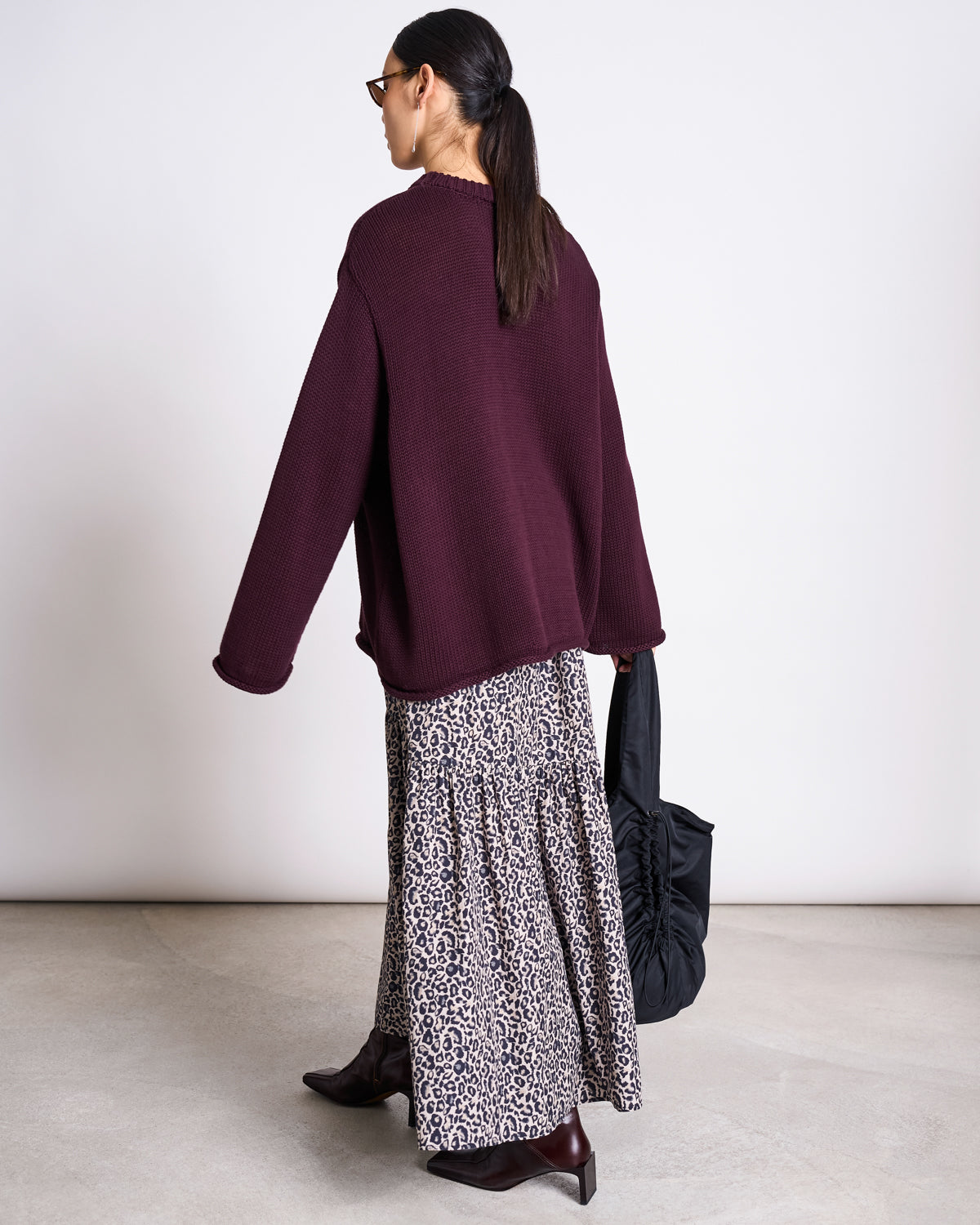 LYOCELL RIB PANTS SMILLA CHERRY LACQUER