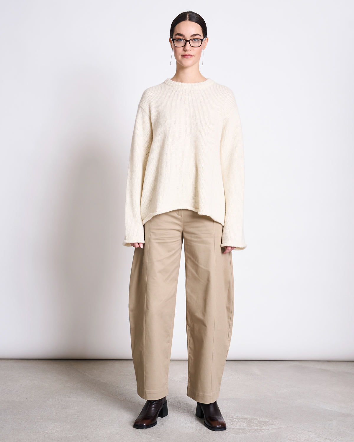 OVERSIZED ALPACA MIX JUMPER WOOLY SONA OFFWHITE