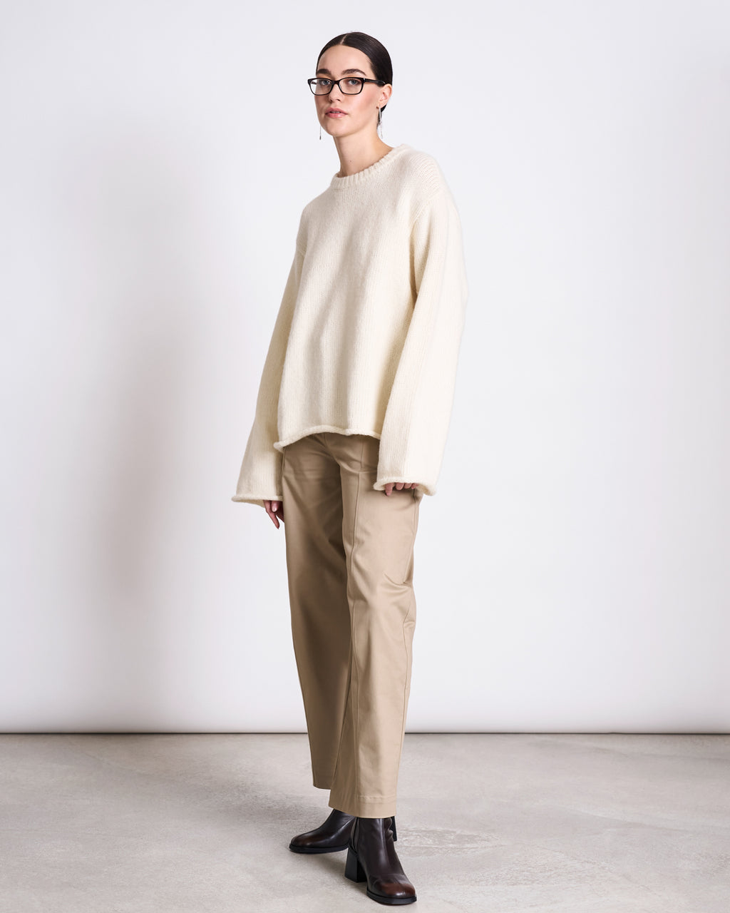 OVERSIZED ALPACA MIX JUMPER WOOLY SONA OFFWHITE