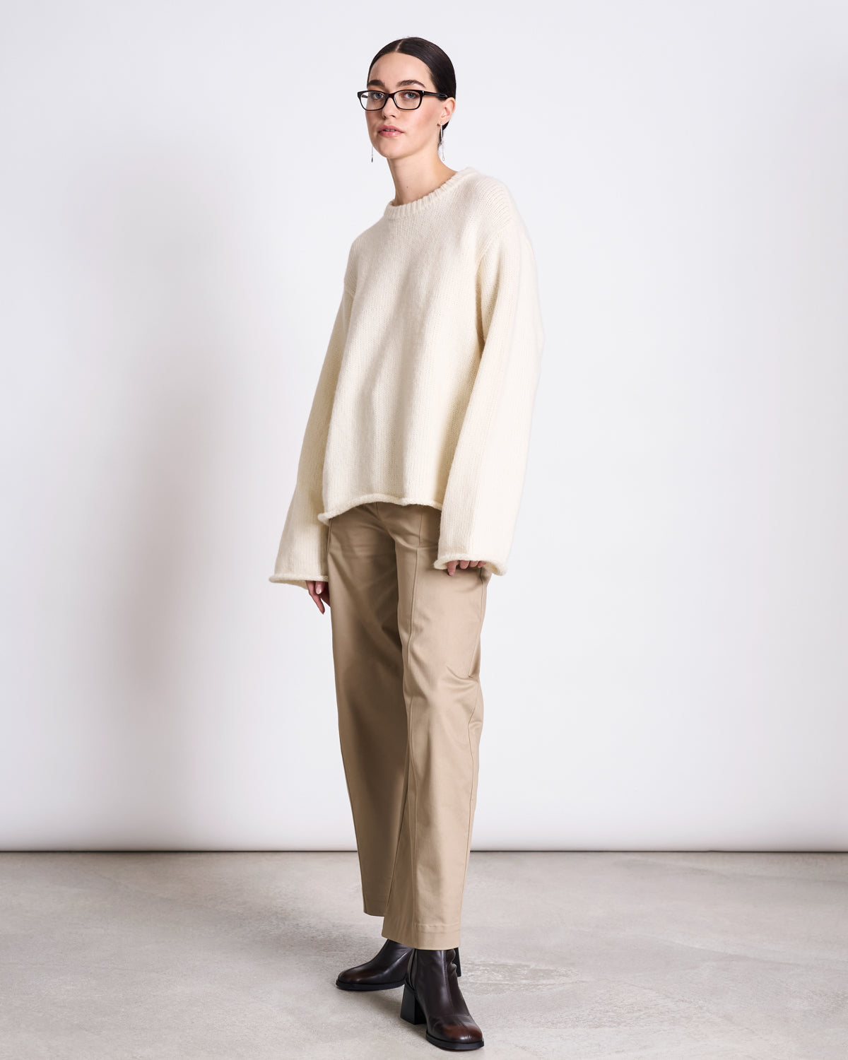 OVERSIZED ALPACA MIX JUMPER WOOLY SONA OFFWHITE