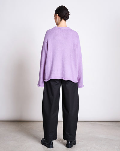 ORGANIC COTTON BARREL PANTS YAURI BLACK