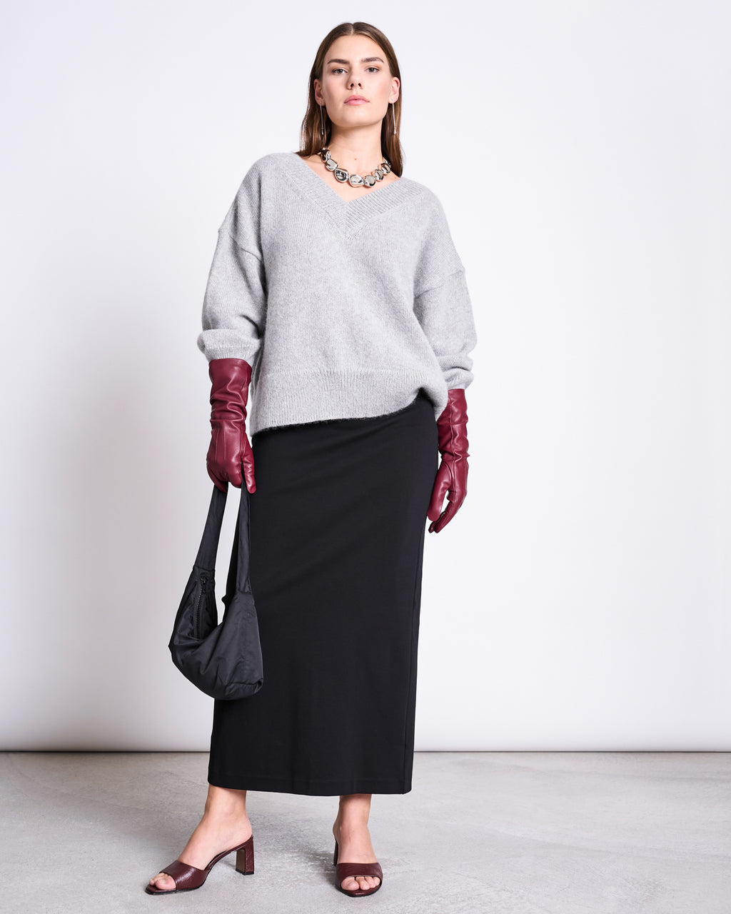 MAXI SKIRT BURNITA BLACK GOTS