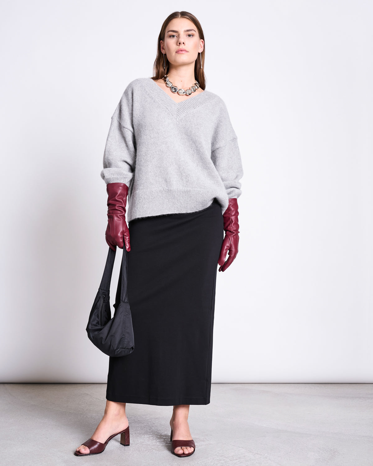 MAXI SKIRT BURNITA BLACK GOTS