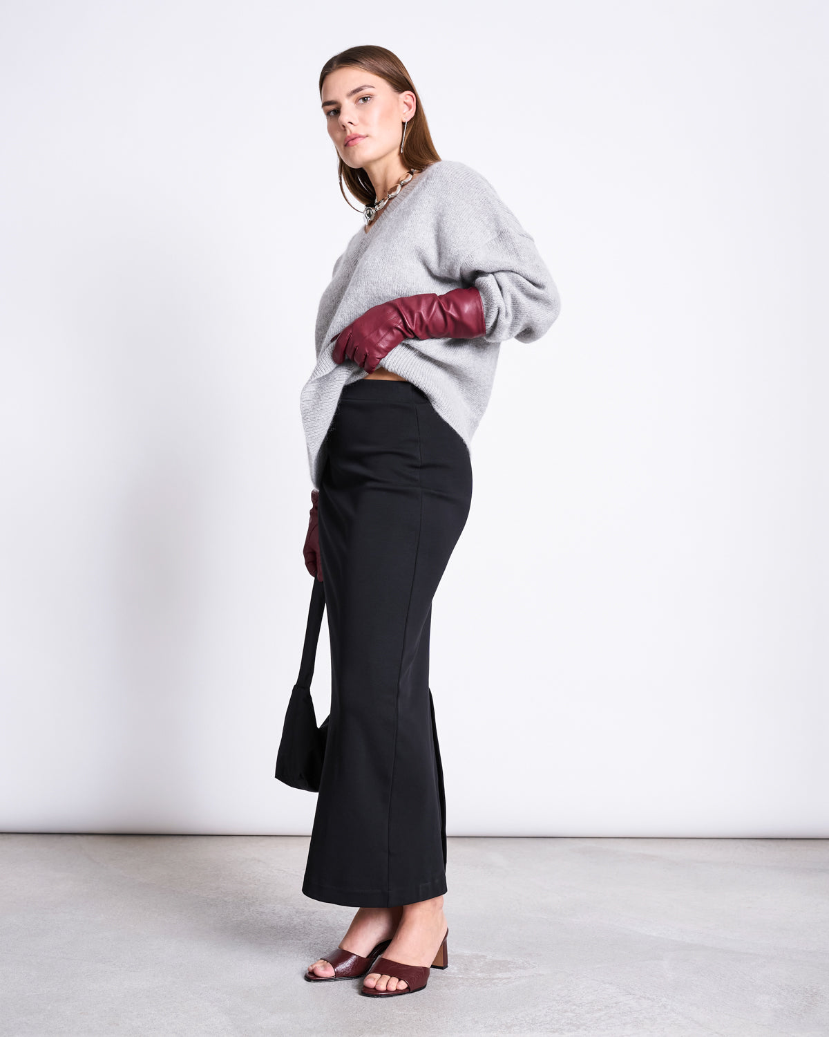 MAXI SKIRT BURNITA BLACK GOTS