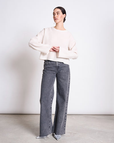 CRINKLE BLOUSE YAME OFFWHITE