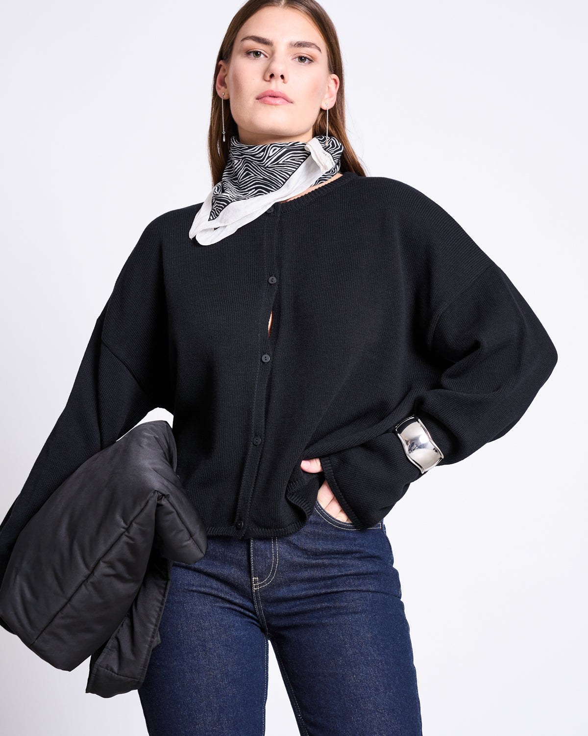 LIGHT CARDIGAN ASAS BLACK GOTS