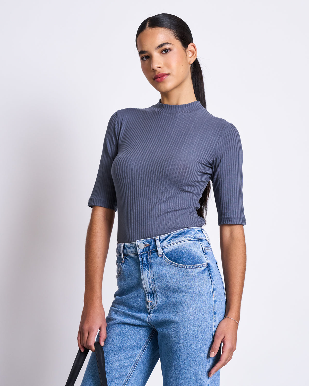 LYOCELL RIB T-SHIRT NINA TURBULENCE