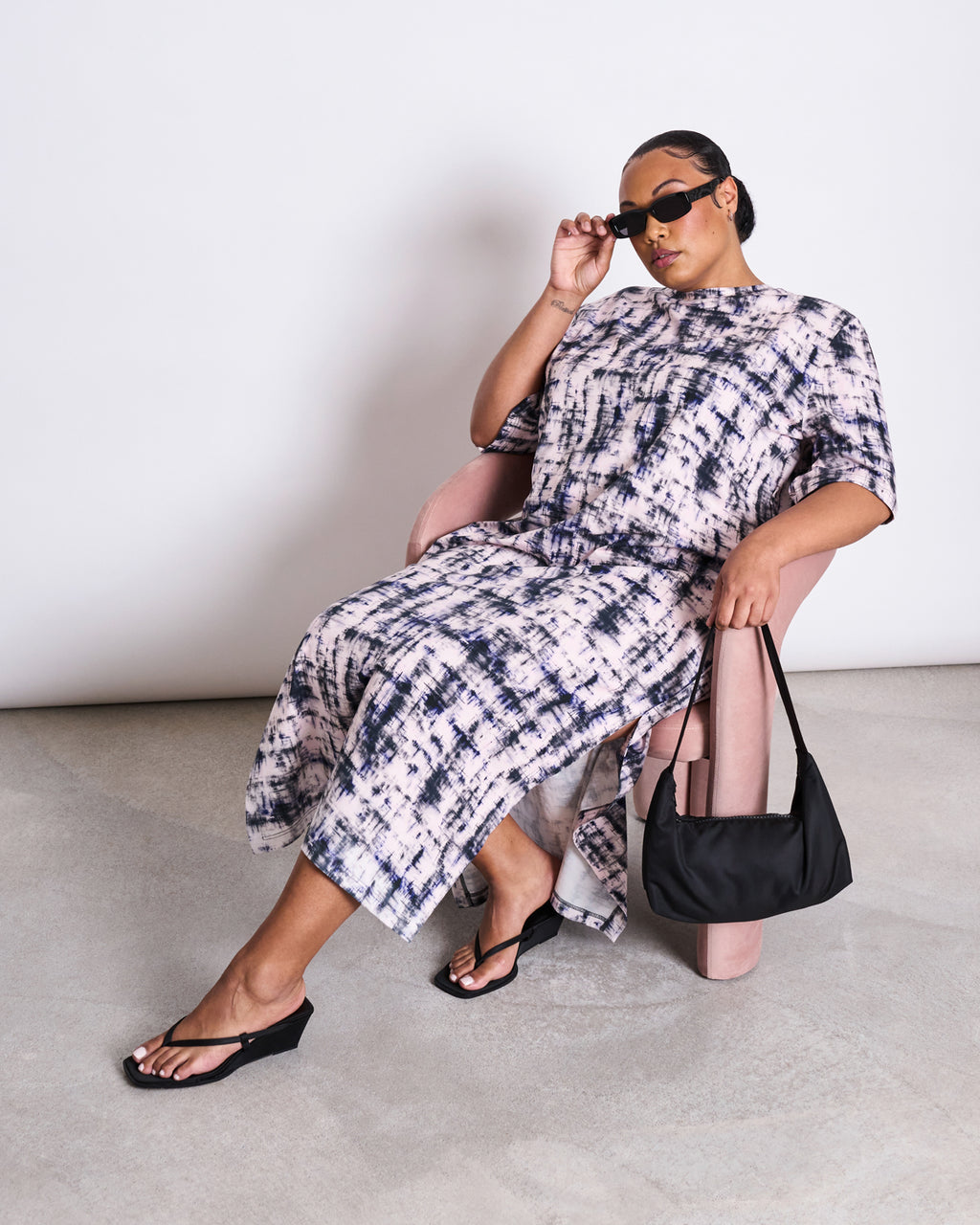 SHIRT DRESS CROVIE MELTED PRINT GOTS Dresses jan-n-june 2