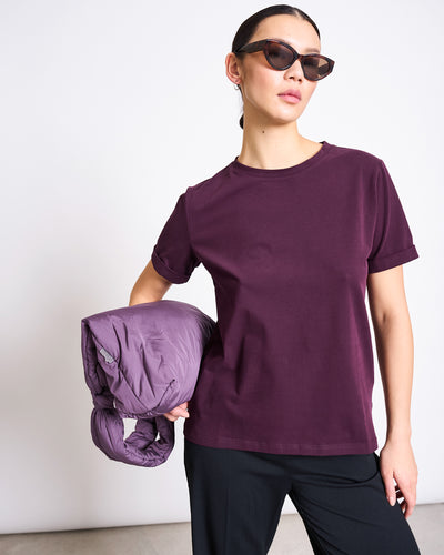 BRUSHED T-SHIRT BOY CHERRY LACQUER GOTS