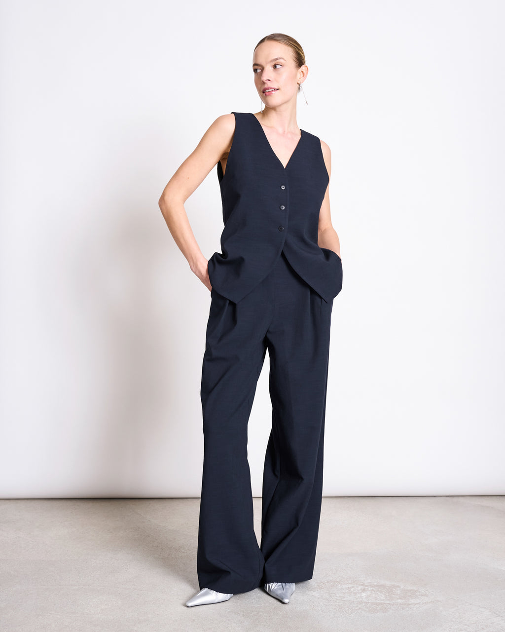 PLEATED WIDE PANTS NIVA NIGHTFALL Pants jan-n-june 6